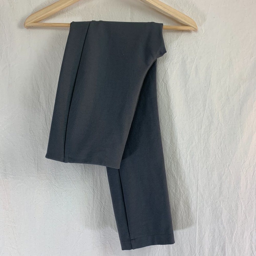 Liverpool Pull-On Cropped “Riding” Legging-Pant in Magnet Grey